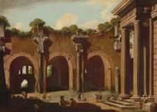 The Basilica of Constantine with a Doric Colonnade, 1685/1690. Creator: Niccolò Codazzi