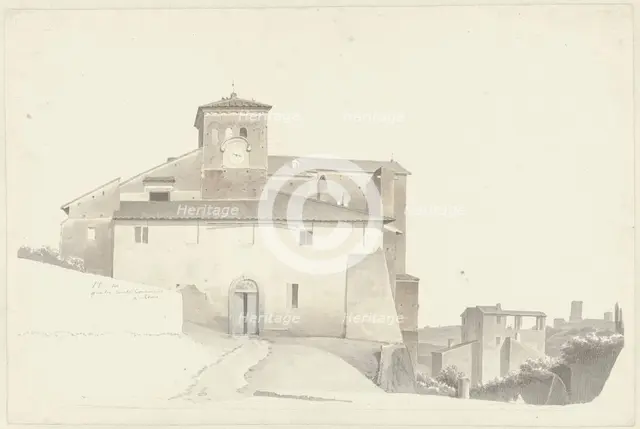 The Basilica of the Santi Quattro Coronati in Rome, c.1809-c.1812. Creator: Josephus Augustus Knip.