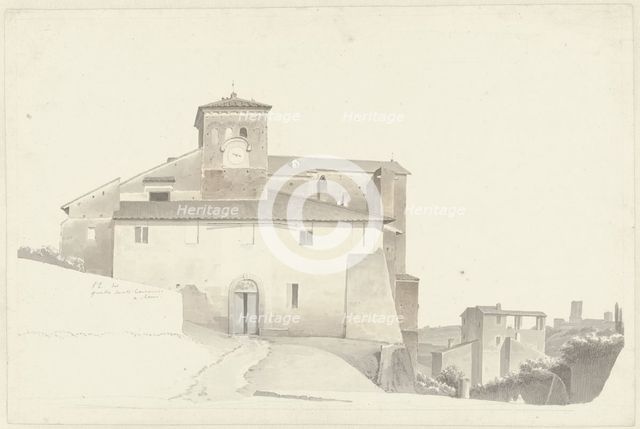 The Basilica of the Santi Quattro Coronati in Rome, c.1809-c.1812. Creator: Josephus Augustus Knip.