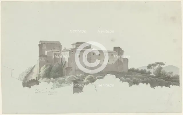 The Basilica and Monastery of the Quattro Santi Coronati in Rome, c.1809-c.1812. Creator: Josephus Augustus Knip.