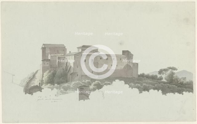 The Basilica and Monastery of the Quattro Santi Coronati in Rome, c.1809-c.1812. Creator: Josephus Augustus Knip.