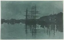 The Basin at Dieppe, 1883/89. Creator: Henri-Charles Guerard