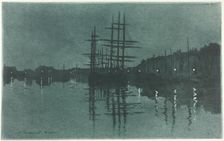 The Basin at Dieppe, 1883/89. Creator: Henri-Charles Guerard