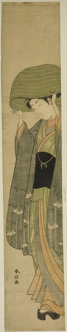 The Basket Hat, c. 1768/69. Creator: Suzuki Harunobu