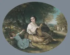The Basket Maker, 1853. Creator: Louis Lang