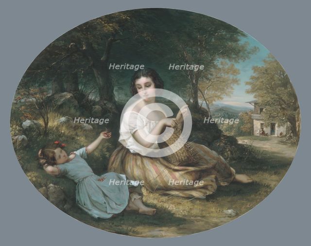 The Basket Maker, 1853. Creator: Louis Lang.