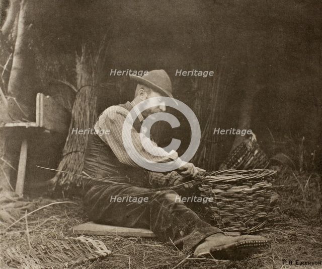 The Basket-Maker, 1888. Creator: Peter Henry Emerson.