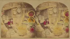 The Basket Maker, about 1860. Creator: London Stereoscopic & Photographic Co