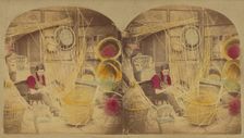 The Basket Maker, about 1860. Creator: London Stereoscopic & Photographic Co