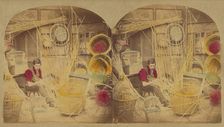 The Basket Maker, about 1860. Creator: London Stereoscopic & Photographic Co