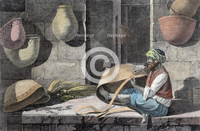 'The Basket Maker', c1798 (1822). Artist: Unknown
