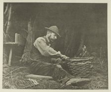 The Basket-Maker (Norfolk), c. 1883/87, printed 1888. Creator: Peter Henry Emerson