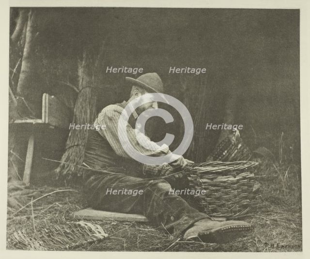 The Basket-Maker (Norfolk), c. 1883/87, printed 1888. Creator: Peter Henry Emerson.