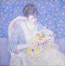 The Basket of Flowers, c. 1913/1917. Creator: Frederick Carl Frieseke