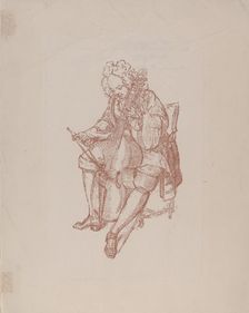 The Bass Viol Player, 1707. Artist: Picart, Bernard (1673–1733)