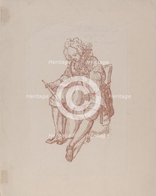 The Bass Viol Player, 1707. Artist: Picart, Bernard (1673–1733)