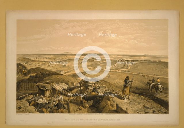 The Bastion du Mat, Sevastopol, 1855. Artist: Simpson, William (1832-1898)