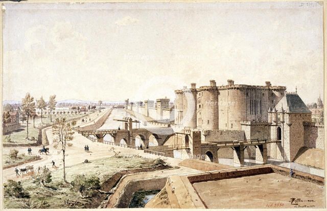 The Bastille in 1420. Creator: Hoffbauer, Feodor (Fédor) (1839-1922).