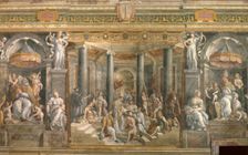 The Baptism of Constantine, 1517-1524. Artist: Penni, Gianfrancesco (1496-1528)