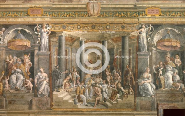 The Baptism of Constantine, 1517-1524. Artist: Penni, Gianfrancesco (1496-1528)