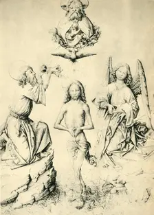 The Baptism of Christ 1445-1450, (1943). Creator: Master ES