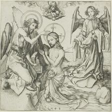 The Baptism of Christ, 1480/90. Creator: Martin Schongauer