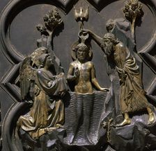 The Baptism of Christ, 14th century. Artist: Andrea Pisano