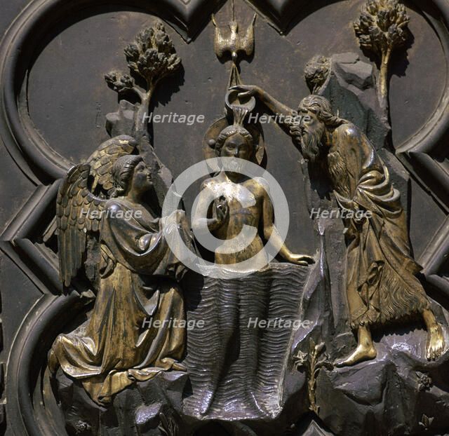 The Baptism of Christ, 14th century. Artist: Andrea Pisano