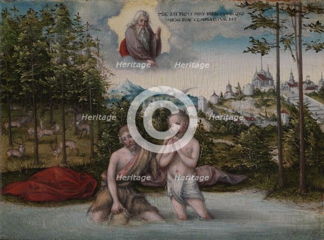 The Baptism of Christ, 1530s. Creator: Lucas Cranach (German, 1472-1553).