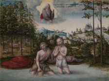 The Baptism of Christ, 1530s. Creator: Lucas Cranach (German, 1472-1553)