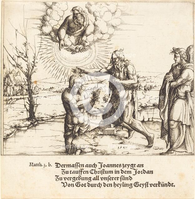 The Baptism of Christ, 1547. Creator: Augustin Hirschvogel.