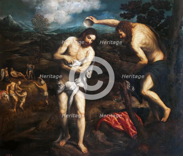 The Baptism of Christ, 1548-1551. Creator: Bordone, Paris (1500-1571).