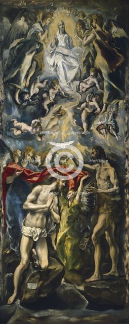 The Baptism of Christ, 1597-1600. Artist: El Greco, Dominico (1541-1614)