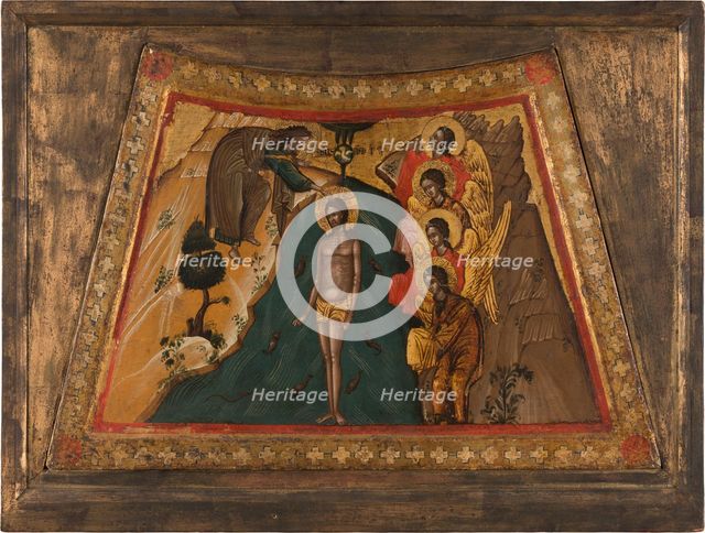 The Baptism of Christ, 15th century. Creator: Veneto-Byzantine Master 15th century?.
