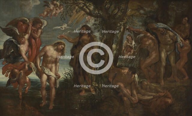 The Baptism of Christ, 1604-1605. Creator: Peter Paul Rubens.