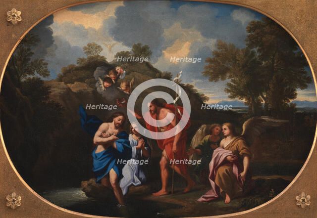 The Baptism of Christ, 1638-1694. Creators: Filippo Lauri, Pier Francesco Mola, Francesco Albani.
