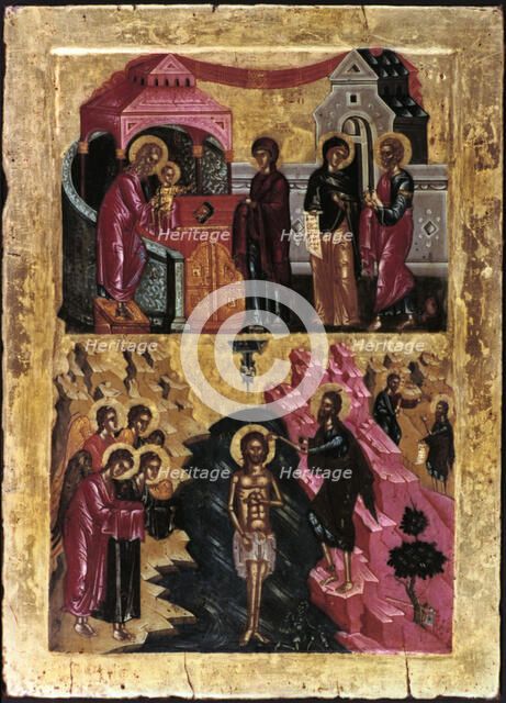 The Baptism of Christ, 16th century. Artist: Anon