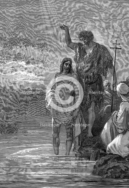 The baptism of Christ, 1st century, (1865-1866). Artist: Gustave Doré