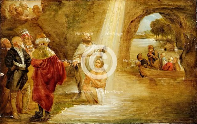 The Baptism of Christ, mid 18th century. Creator: John Runciman.