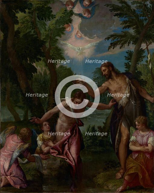The Baptism of Christ, about 1580-1588. Creators: Paolo Veronese, Workshop of Veronese.