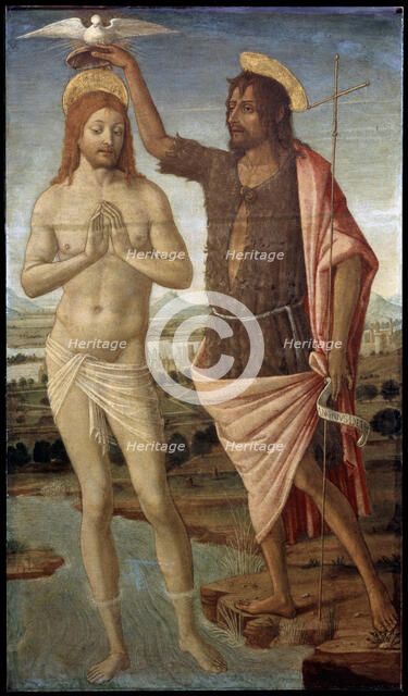 'The Baptism of Christ', after 1486.  Artist: Guidoccio Cozzarelli