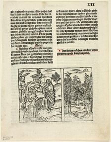 The Baptism of Christ and Forest Scene from Leven Christi (Life of Christ), Plate 43...1929. Creators: Unknown, Pieter van Os, Ludolph of Saxony, Wilhelm Ludwig Schreiber