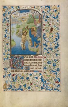 The Baptism of Christ; Arenberg Hours, early 1460s. Creator: Willem Vrelant