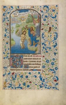 The Baptism of Christ; Arenberg Hours, early 1460s. Creator: Willem Vrelant