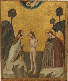 The Baptism of Christ, c. 1335. Creator: Giovanni Baronzio