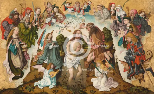 The Baptism of Christ, c. 1485/1500. Creator: Master of the St Bartholomew Altarpiece.