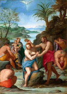 The Baptism of Christ, c. 1570. Creator: Allori, Alessandro (1535-1607)