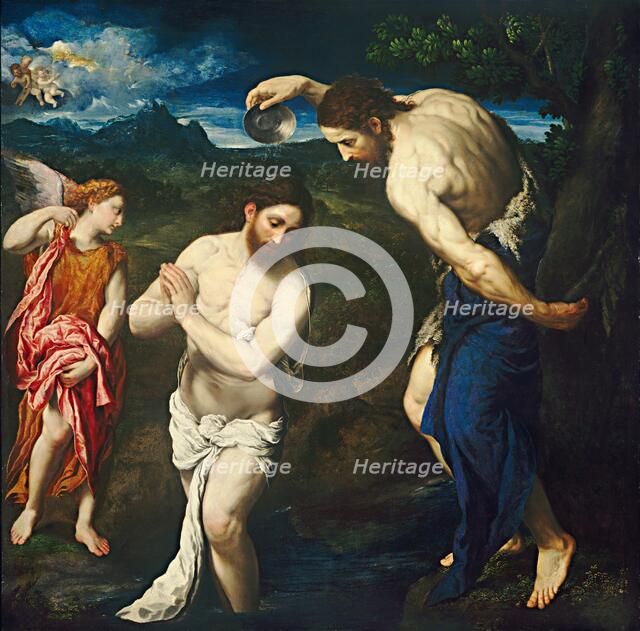 The Baptism of Christ, c. 1535/1540. Creator: Paris Bordone.