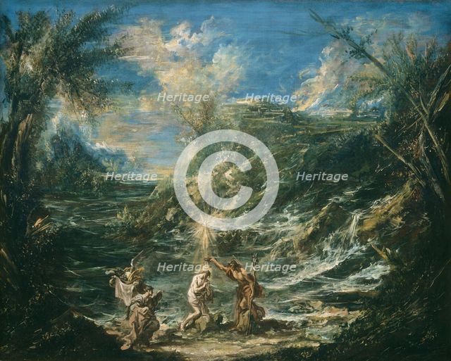 The Baptism of Christ, c. 1740. Creator: Alessandro Magnasco.