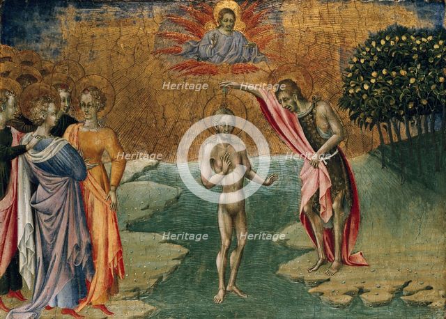 The Baptism of Christ, c1460. Artist: Giovanni di Paolo.